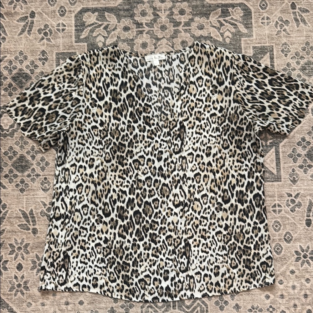 Nine Britton Leopard Print Blouse